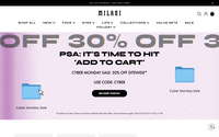 Milani Cosmetics website screenshot