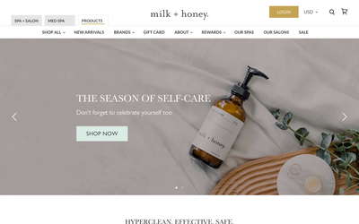 Milk and Honey website screenshot