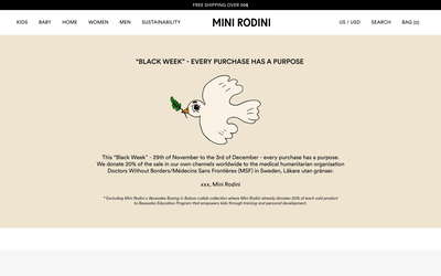 Mini Rodini website screenshot