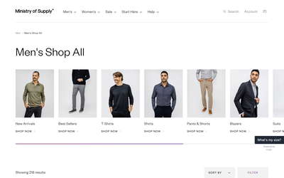 Ministry of Supply website screenshot