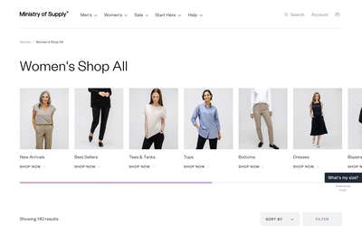 Ministry of Supply website screenshot