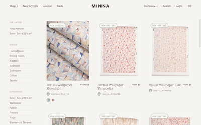 MINNA Goods website screenshot