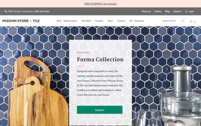 Mission Stone & Tile website screenshot