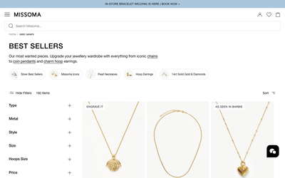 Missoma Limited website screenshot
