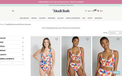 ModCloth website screenshot