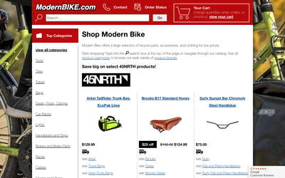 Modern Bike website screenshot