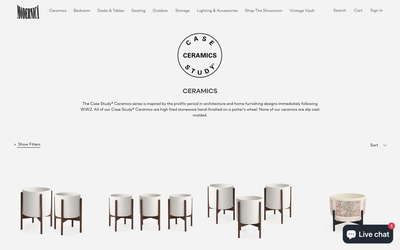 Modernica website screenshot