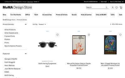 MoMA Design Store website screenshot