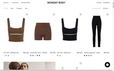 Monday Swimwear website screenshot