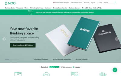 Moo website screenshot