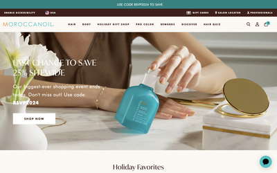 Moroccanoil website screenshot