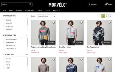 Morvélo website screenshot