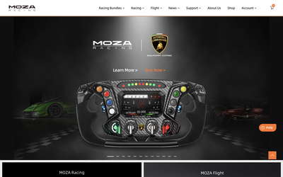 MOZA Sim Racing website screenshot