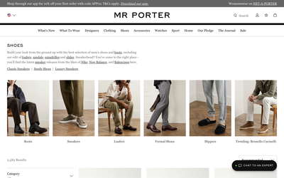 MR PORTER website screenshot