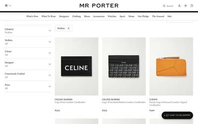 MR PORTER website screenshot