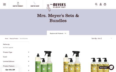 Mrs. Meyer's Clean Day website screenshot