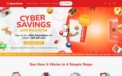 MunchPak website screenshot