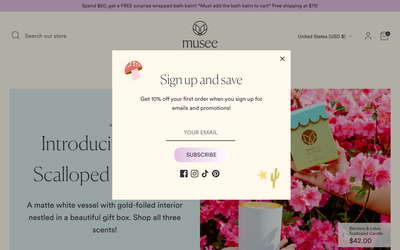 Musee Bath website screenshot