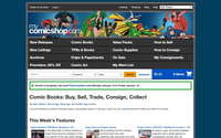 MyComicShop website screenshot