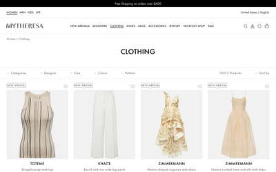 mytheresa.com website screenshot