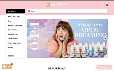 Nail Company Wholesale Supply website screenshot