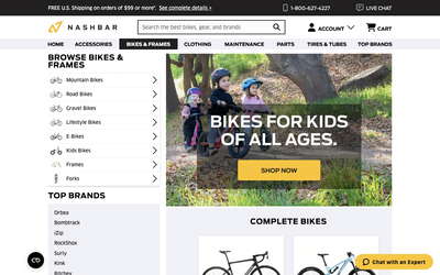 Nashbar website screenshot
