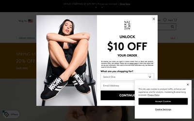 Naturalizer website screenshot