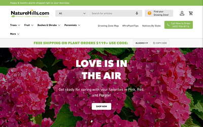 Nature Hills Nursery website screenshot