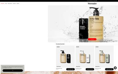 Nécessaire website screenshot
