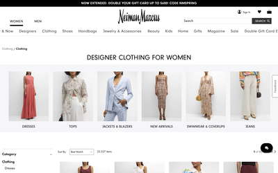 Neiman Marcus website screenshot
