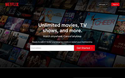 Netflix website screenshot
