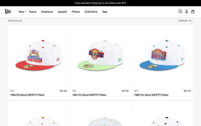 New Era Cap website screenshot