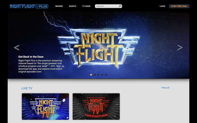 Night Flight Plus website screenshot