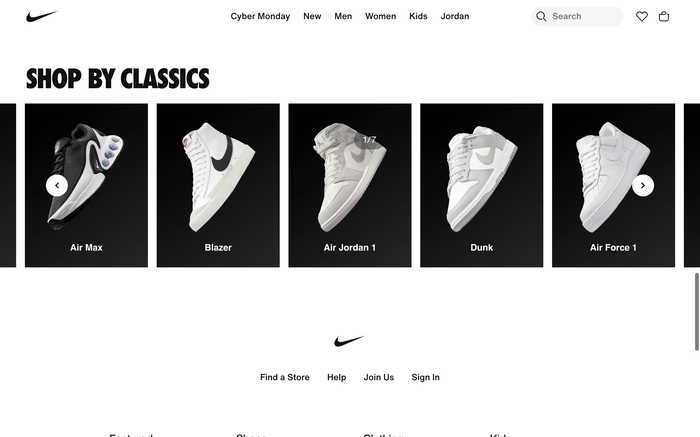 Nike screenshot