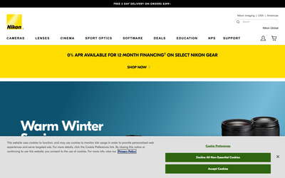 Nikon USA website screenshot