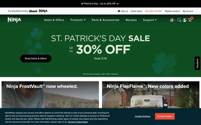 Ninja Kitchen website screenshot
