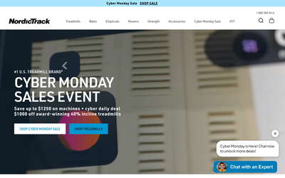 NordicTrack website screenshot