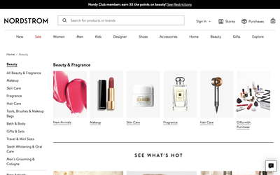 Nordstrom website screenshot