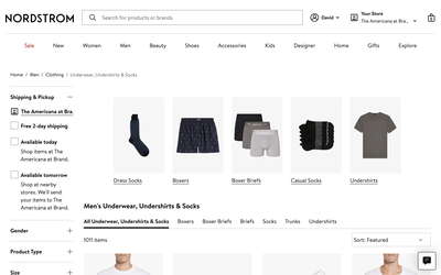 Nordstrom website screenshot