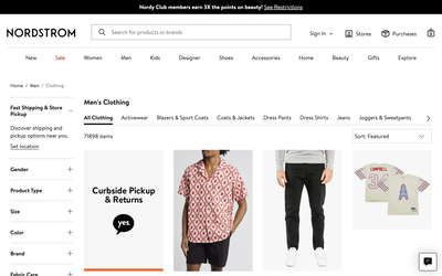 Nordstrom website screenshot