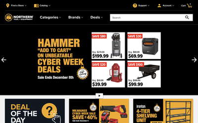 Northern Tool website screenshot