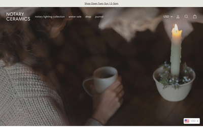 Notary Ceramics website screenshot