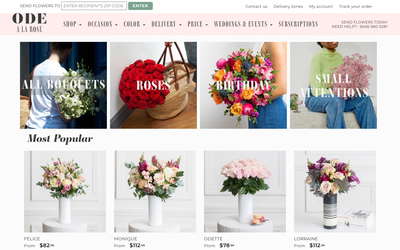 Ode à la Rose website screenshot