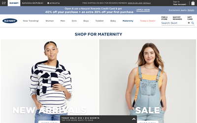 Old Navy website screenshot