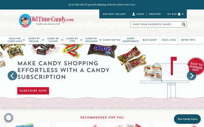 OldTimeCandy.com website screenshot
