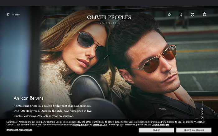 Oliver Peoples screenshot