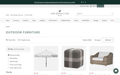 One Kings Lane website screenshot