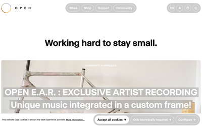 OPEN Cycle website screenshot