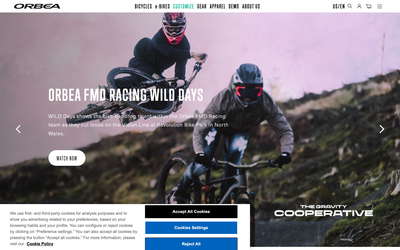 Orbea website screenshot