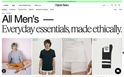 Organic Basics website screenshot